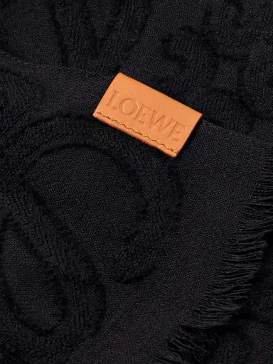 Loewe Frayed Wool And Silk-blend Jacquard Scarf | Thumbnail 3 Loewe Frayed Wool And Silk-blend Jacquard Scarf | Thumbnail 3