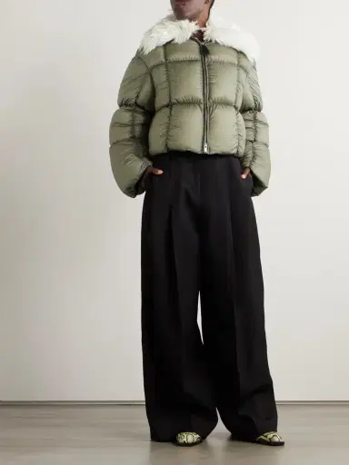 Jil Sander Plush-trimmed Padded Quilted Shell Jacket | Thumbnail 2 Jil Sander Plush-trimmed Padded Quilted Shell Jacket | Thumbnail 2