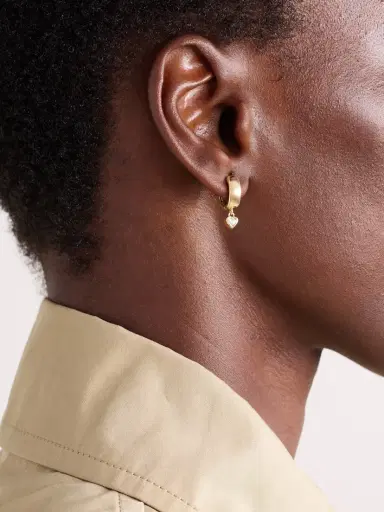 Roxanne First Everyday Drop 14-karat Gold Diamond Hoop Earrings | Thumbnail 2 Roxanne First Everyday Drop 14-karat Gold Diamond Hoop Earrings | Thumbnail 2