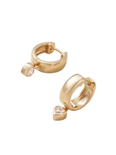 Roxanne First Everyday Drop 14-karat Gold Diamond Hoop Earrings | Thumbnail 1 Roxanne First Everyday Drop 14-karat Gold Diamond Hoop Earrings | Thumbnail 1