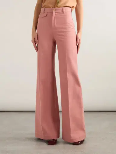 Chloé Organic Cotton-canvas Wide-leg Trousers | Thumbnail 3 Chloé Organic Cotton-canvas Wide-leg Trousers | Thumbnail 3