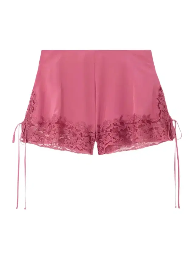 Chloé Lace-trimmed Organic Silk Crepe De Chine Shorts