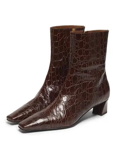 Giuseppe Zanotti Women's Brenda Embossed Leather 45MM Booties - Caffe Oro | Thumbnail 2 Giuseppe Zanotti Women's Brenda Embossed Leather 45MM Booties - Caffe Oro | Thumbnail 2