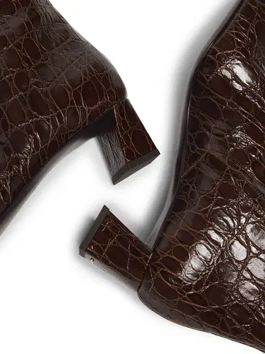 Giuseppe Zanotti Women's Brenda Embossed Leather 45MM Booties - Caffe Oro | Thumbnail 5 Giuseppe Zanotti Women's Brenda Embossed Leather 45MM Booties - Caffe Oro | Thumbnail 5