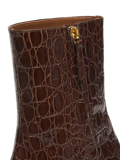 Giuseppe Zanotti Women's Brenda Embossed Leather 45MM Booties - Caffe Oro | Thumbnail 6 Giuseppe Zanotti Women's Brenda Embossed Leather 45MM Booties - Caffe Oro | Thumbnail 6