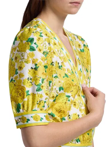 Generation Love Women's Rema Floral Cotton Poplin Wrap Blouse | Thumbnail 6 Generation Love Women's Rema Floral Cotton Poplin Wrap Blouse | Thumbnail 6