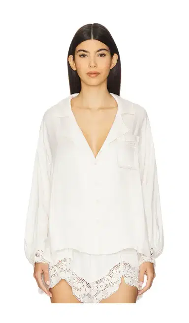 Free People x Intimately FP Midnight Muse Sleep Shirt In Sugar Swizzle | Thumbnail 1 Free People x Intimately FP Midnight Muse Sleep Shirt In Sugar Swizzle | Thumbnail 1