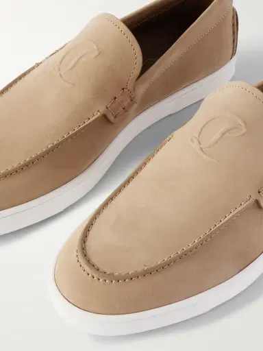 Christian Louboutin Moonboat Logo-Embossed Nubuck Loafers - Men | Thumbnail 5 Christian Louboutin Moonboat Logo-Embossed Nubuck Loafers - Men | Thumbnail 5