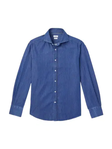 Brunello Cucinelli lim-Fit Cutaway-Collar Cotton hirt - Men | Thumbnail 1 Brunello Cucinelli lim-Fit Cutaway-Collar Cotton hirt - Men | Thumbnail 1