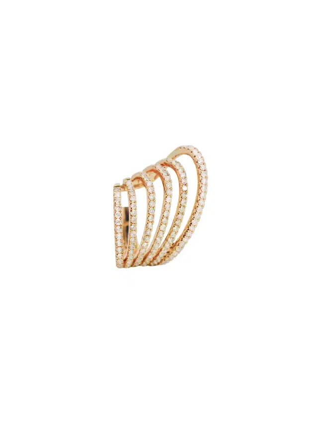 0.80ct Diamond 18K Gold Multi Row Ear Cuff 0.80ct Diamond 18K Gold Multi Row Ear Cuff