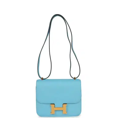 HERMÈS Hermes Constance 1-18 Celeste Epsom Gold Hardware | Thumbnail 7 HERMÈS Hermes Constance 1-18 Celeste Epsom Gold Hardware | Thumbnail 7