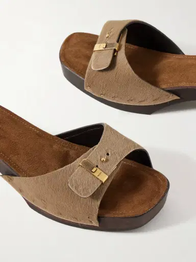 Khaite Britt Buckled Calf Hair Mules | Thumbnail 4 Khaite Britt Buckled Calf Hair Mules | Thumbnail 4