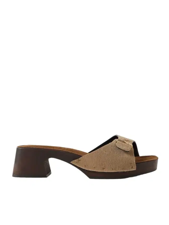 Khaite Britt Buckled Calf Hair Mules