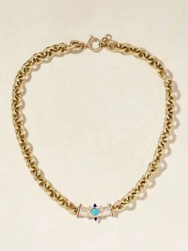 L’Atelier Nawbar Tuxedo Mask 18-karat Gold Multi-stone Necklace | Thumbnail 4 L’Atelier Nawbar Tuxedo Mask 18-karat Gold Multi-stone Necklace | Thumbnail 4