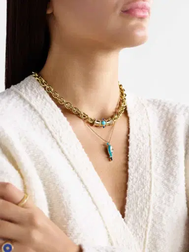 L’Atelier Nawbar Tuxedo Mask 18-karat Gold Multi-stone Necklace | Thumbnail 5 L’Atelier Nawbar Tuxedo Mask 18-karat Gold Multi-stone Necklace | Thumbnail 5