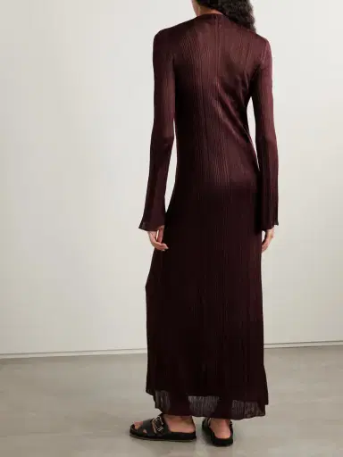 Gabriela Hearst Atira Ribbed Organic Silk Maxi Dress | Thumbnail 3 Gabriela Hearst Atira Ribbed Organic Silk Maxi Dress | Thumbnail 3