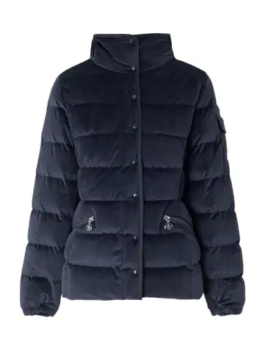 Moncler Barante Quilted Velour Hooded Down Jacket | Thumbnail 1 Moncler Barante Quilted Velour Hooded Down Jacket | Thumbnail 1
