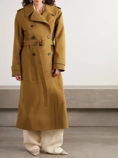 Stella McCartney Oversized Double-breasted Belted Brushed Trench Coat | Thumbnail 3 Stella McCartney Oversized Double-breasted Belted Brushed Trench Coat | Thumbnail 3