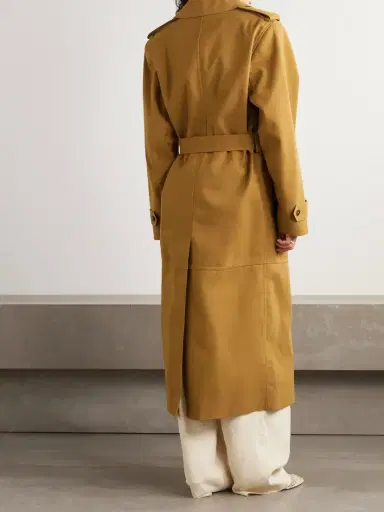 Stella McCartney Oversized Double-breasted Belted Brushed Trench Coat | Thumbnail 4 Stella McCartney Oversized Double-breasted Belted Brushed Trench Coat | Thumbnail 4