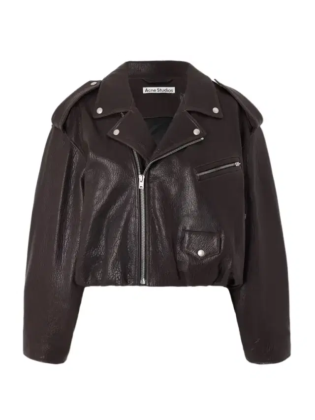 Gathered Textured-leather Biker Jacket Gathered Textured-leather Biker Jacket