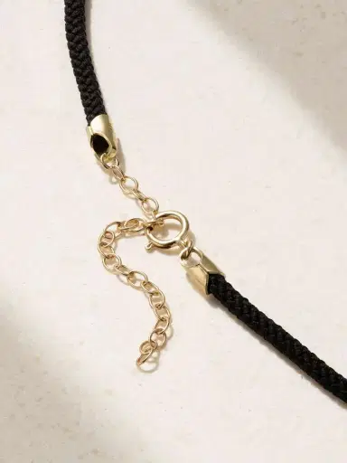 Mizuki 14-karat Gold, Cord, Pearl And Diamond Necklace | Thumbnail 3 Mizuki 14-karat Gold, Cord, Pearl And Diamond Necklace | Thumbnail 3
