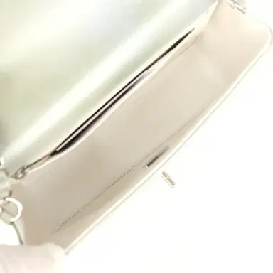 Chanel Chanel Mini Classic Rectangular Flap Bag Grey and Green Ombre Iridescent Goatskin Silver Hardware | Thumbnail 8 Chanel Chanel Mini Classic Rectangular Flap Bag Grey and Green Ombre Iridescent Goatskin Silver Hardware | Thumbnail 8