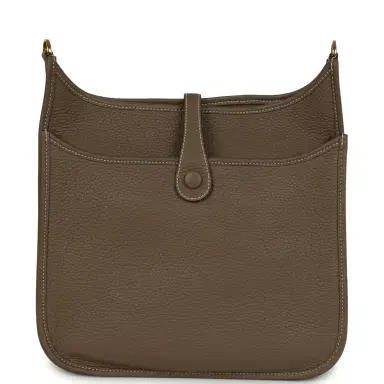 HERMÈS Hermes Evelyne III PM Etoupe Clemence Gold Hardware | Thumbnail 5 HERMÈS Hermes Evelyne III PM Etoupe Clemence Gold Hardware | Thumbnail 5