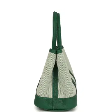HERMÈS Hermes Garden Party Neo 23 Vert Moyen-Ecru Toile H Canvas and Vert Moyen Negonda Palladium Hardware | Thumbnail 4 HERMÈS Hermes Garden Party Neo 23 Vert Moyen-Ecru Toile H Canvas and Vert Moyen Negonda Palladium Hardware | Thumbnail 4