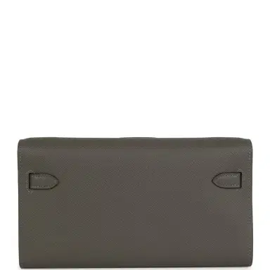 HERMÈS Hermes Kelly Wallet To Go Gris Meyer Epsom Palladium Hardware | Thumbnail 4 HERMÈS Hermes Kelly Wallet To Go Gris Meyer Epsom Palladium Hardware | Thumbnail 4
