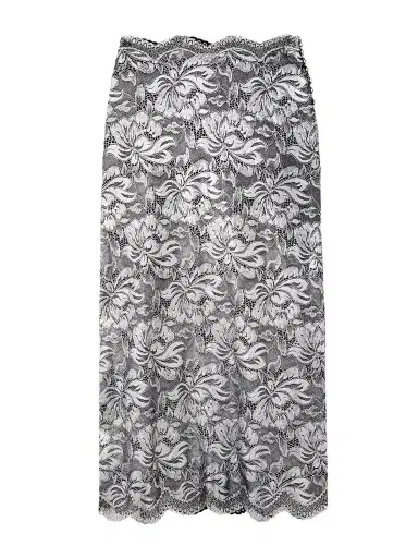 Rabanne Scalloped Metallic Stretch-lace Midi Skirt | Thumbnail 1 Rabanne Scalloped Metallic Stretch-lace Midi Skirt | Thumbnail 1
