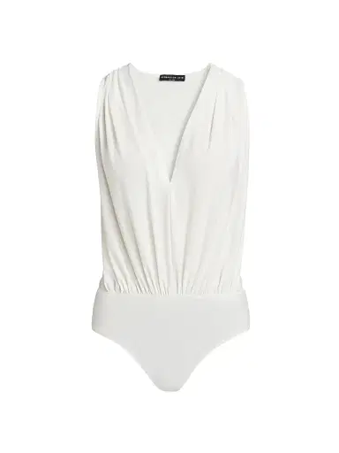 Generation Love Women's Ansel Draped Jersey Bodysuit - White | Thumbnail 1 Generation Love Women's Ansel Draped Jersey Bodysuit - White | Thumbnail 1