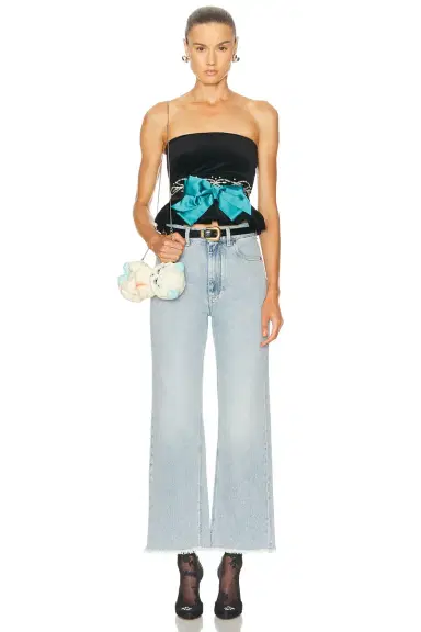 Valentino Frayed Hem Straight Leg | Thumbnail 5 Valentino Frayed Hem Straight Leg | Thumbnail 5