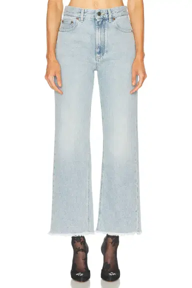 Valentino Frayed Hem Straight Leg | Thumbnail 1 Valentino Frayed Hem Straight Leg | Thumbnail 1