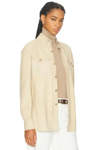 Ralph Lauren Collection Landry Lamb-Suede Shirt | Thumbnail 2 Ralph Lauren Collection Landry Lamb-Suede Shirt | Thumbnail 2