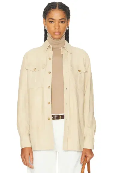 Ralph Lauren Collection Landry Lamb-Suede Shirt | Thumbnail 1 Ralph Lauren Collection Landry Lamb-Suede Shirt | Thumbnail 1