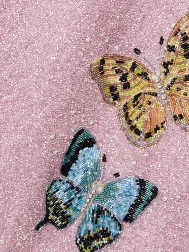 Clio Peppiatt Mariposa Crystal-embellished Beaded Tulle Mini Dress | Thumbnail 4 Clio Peppiatt Mariposa Crystal-embellished Beaded Tulle Mini Dress | Thumbnail 4