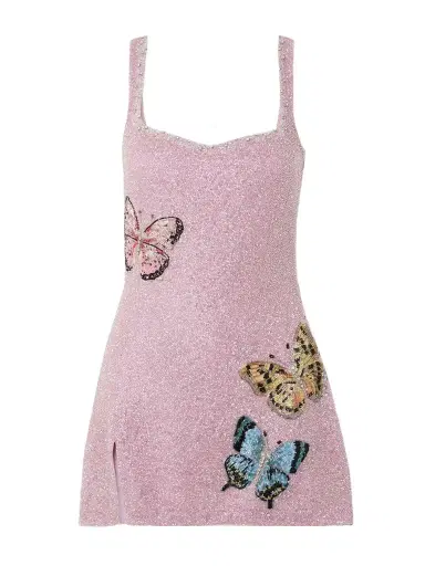Clio Peppiatt Mariposa Crystal-embellished Beaded Tulle Mini Dress | Thumbnail 1 Clio Peppiatt Mariposa Crystal-embellished Beaded Tulle Mini Dress | Thumbnail 1
