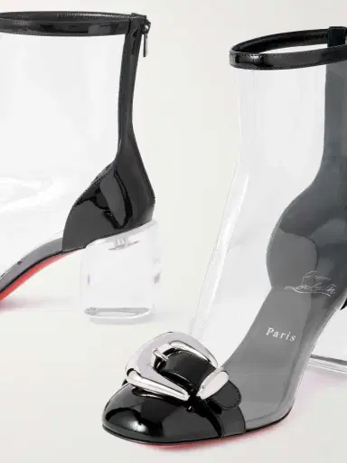 Christian Louboutin Minny Bubble Patent Leather-trimmed Pvc Ankle Boots | Thumbnail 4 Christian Louboutin Minny Bubble Patent Leather-trimmed Pvc Ankle Boots | Thumbnail 4