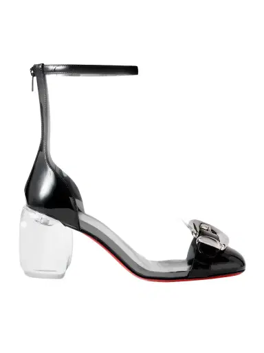 Christian Louboutin Minny Bubble Patent Leather-trimmed Pvc Ankle Boots | Thumbnail 1 Christian Louboutin Minny Bubble Patent Leather-trimmed Pvc Ankle Boots | Thumbnail 1