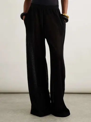 Alaïa Linen And Silk-blend Wide-leg Pants | Thumbnail 3 Alaïa Linen And Silk-blend Wide-leg Pants | Thumbnail 3