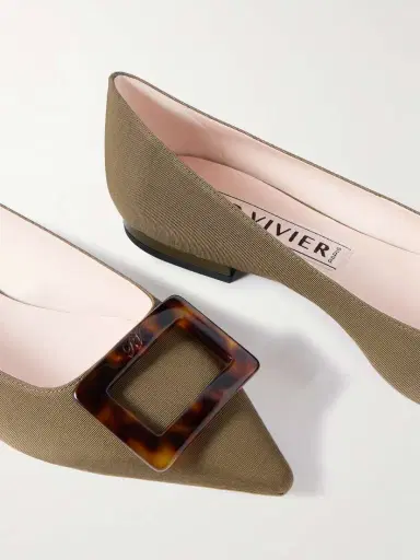 Roger Vivier Gommettine Buckled Grosgrain Ballet Flats | Thumbnail 4 Roger Vivier Gommettine Buckled Grosgrain Ballet Flats | Thumbnail 4