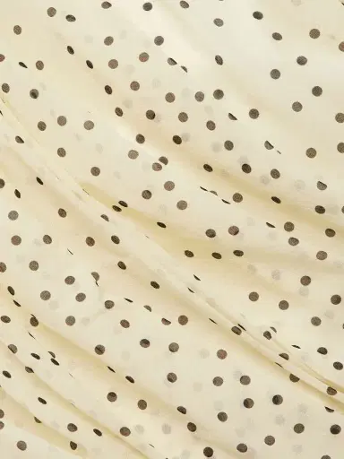 Magda Butrym Strapless Crochet-trimmed Ruched Polka-dot Silk-blend Chiffon Mini Dress | Thumbnail 4 Magda Butrym Strapless Crochet-trimmed Ruched Polka-dot Silk-blend Chiffon Mini Dress | Thumbnail 4