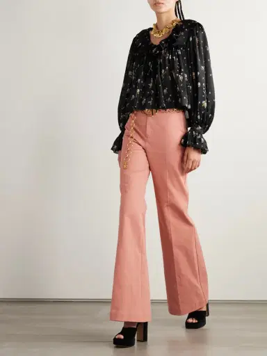 Chloé Printed Silk-chiffon Blouse | Thumbnail 2 Chloé Printed Silk-chiffon Blouse | Thumbnail 2