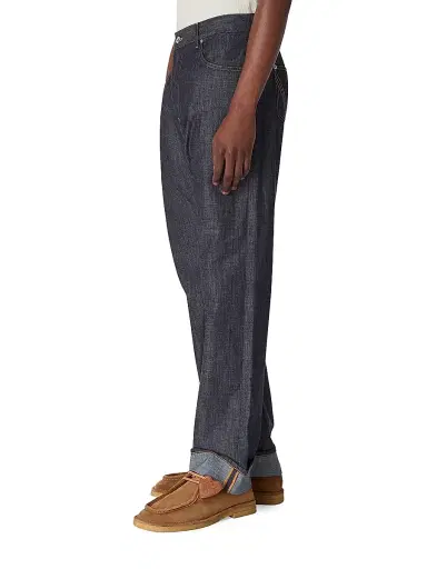 Bottega Veneta Men's Cuffed Wide-Leg Jeans - Indigo - Size 36 | Thumbnail 3 Bottega Veneta Men's Cuffed Wide-Leg Jeans - Indigo - Size 36 | Thumbnail 3