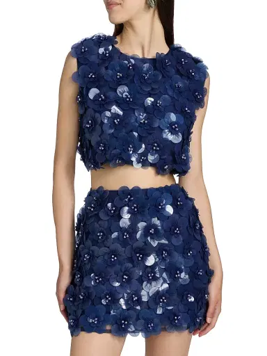 Mariandree Gaitan Women's Identity Melanie Floral Appliqué Top | Thumbnail 3 Mariandree Gaitan Women's Identity Melanie Floral Appliqué Top | Thumbnail 3