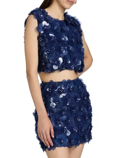 Mariandree Gaitan Women's Identity Melanie Floral Appliqué Top | Thumbnail 4 Mariandree Gaitan Women's Identity Melanie Floral Appliqué Top | Thumbnail 4