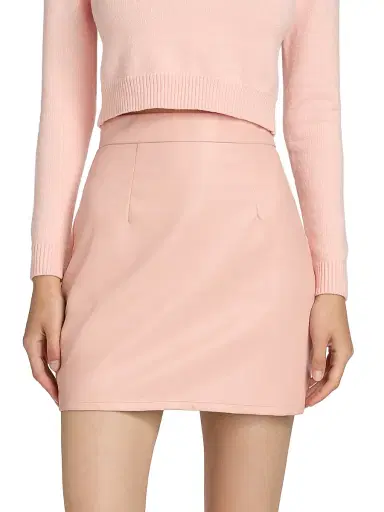 Mariandree Gaitan Women's Identity Julianna Faux Leather Miniskirt - Pink - Size Medium | Thumbnail 3 Mariandree Gaitan Women's Identity Julianna Faux Leather Miniskirt - Pink - Size Medium | Thumbnail 3