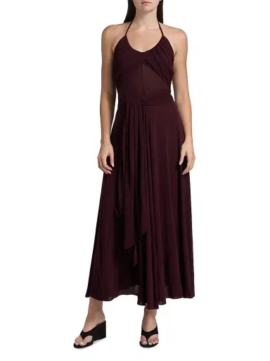 Alaïa Women's Cross Mesh Halter Midi-Dress | Thumbnail 3 Alaïa Women's Cross Mesh Halter Midi-Dress | Thumbnail 3