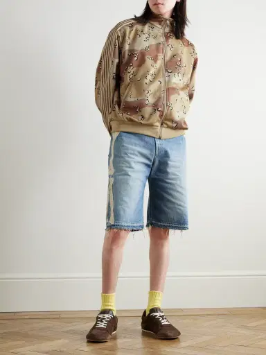 KAPITAL Straight-Leg Appliquéd Distressed Denim Shorts - Men | Thumbnail 2 KAPITAL Straight-Leg Appliquéd Distressed Denim Shorts - Men | Thumbnail 2