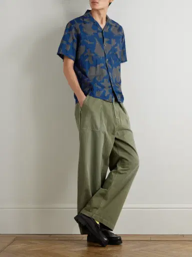 KAPITAL Convertible-Collar Printed Linen Shirt - Men | Thumbnail 2 KAPITAL Convertible-Collar Printed Linen Shirt - Men | Thumbnail 2